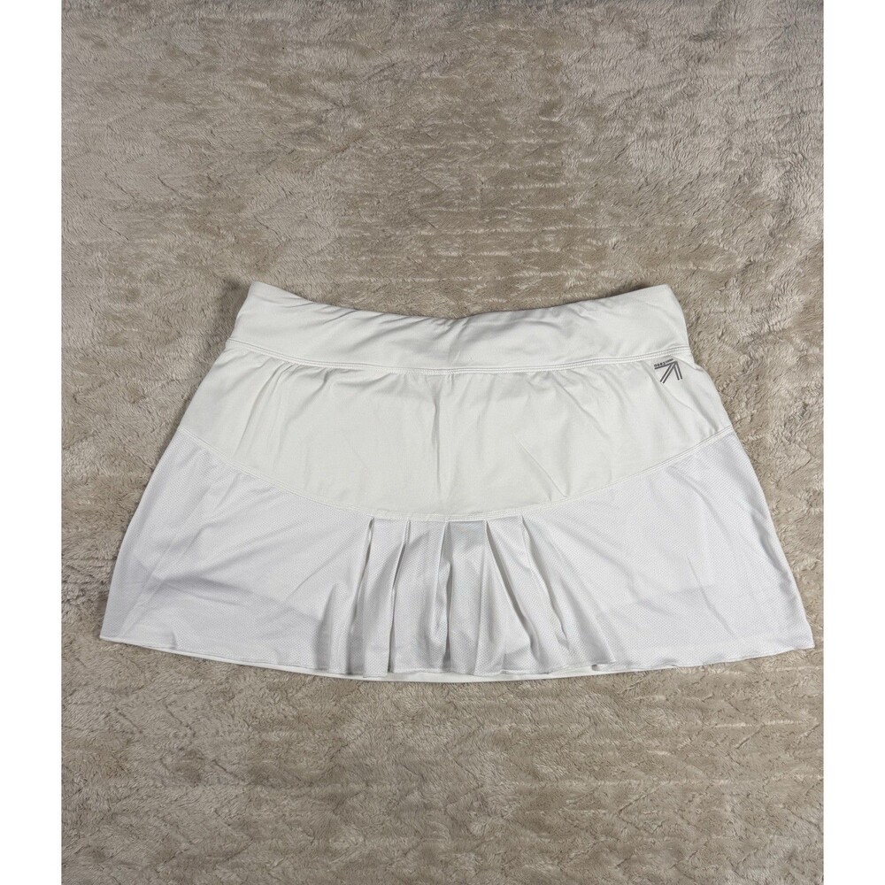 New Balance Skort Women L White Pleated Tennis Golf Skirt Athletic